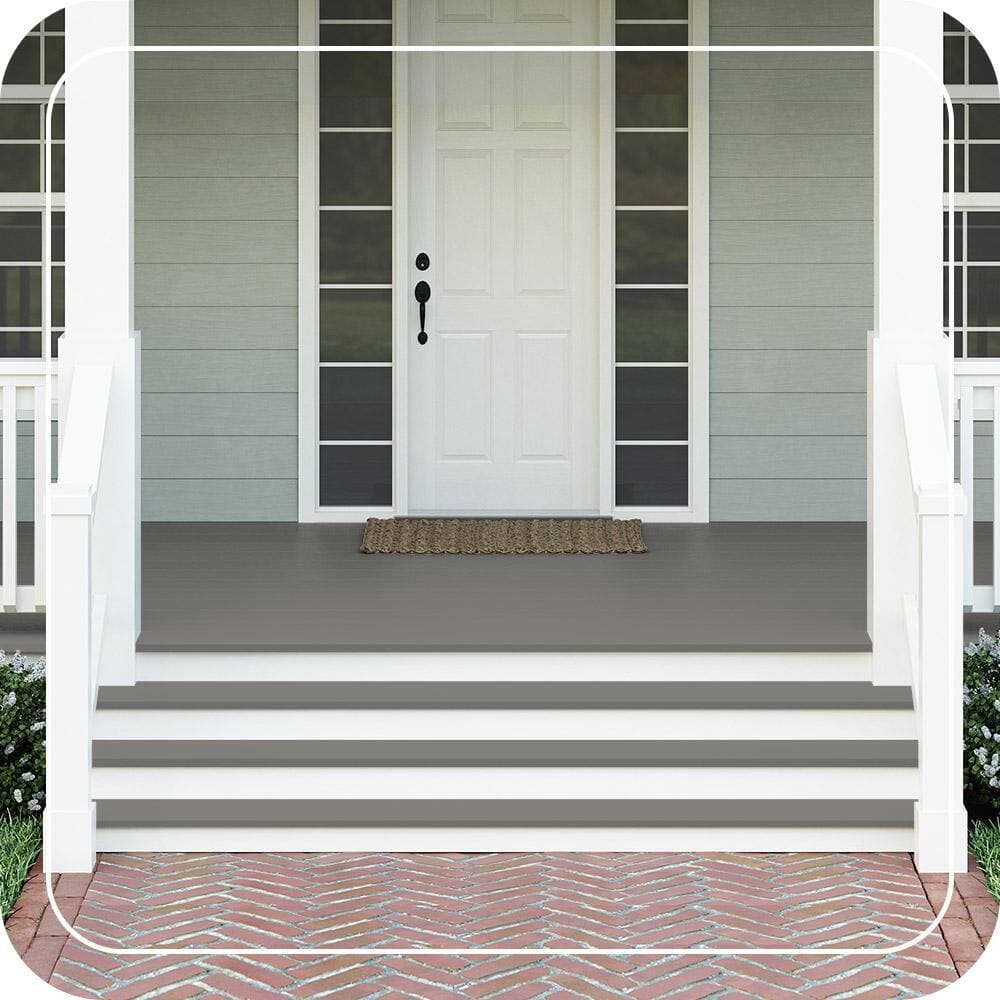 BEHR PREMIUM 5 gal. #BNC-25 Gray Pepper Textured Low-Lustre Enamel Interior/Exterior Porch and Patio Anti-Slip Floor Paint (2)