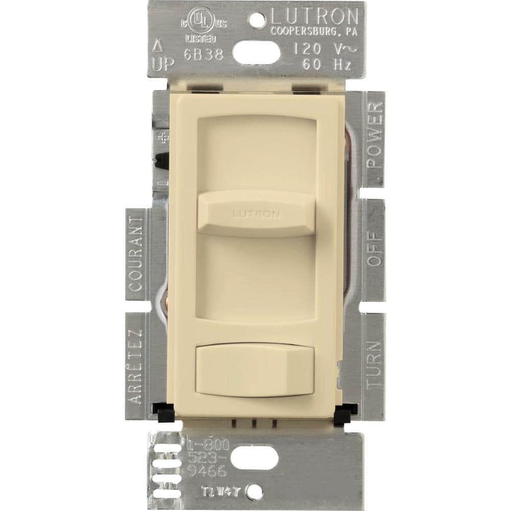 Lutron Skylark Contour Slide Dimmer Switch for Electronic Low-Voltage, 300-Watt/Single-Pole or 3-Way, (CTELV-303P-BR)