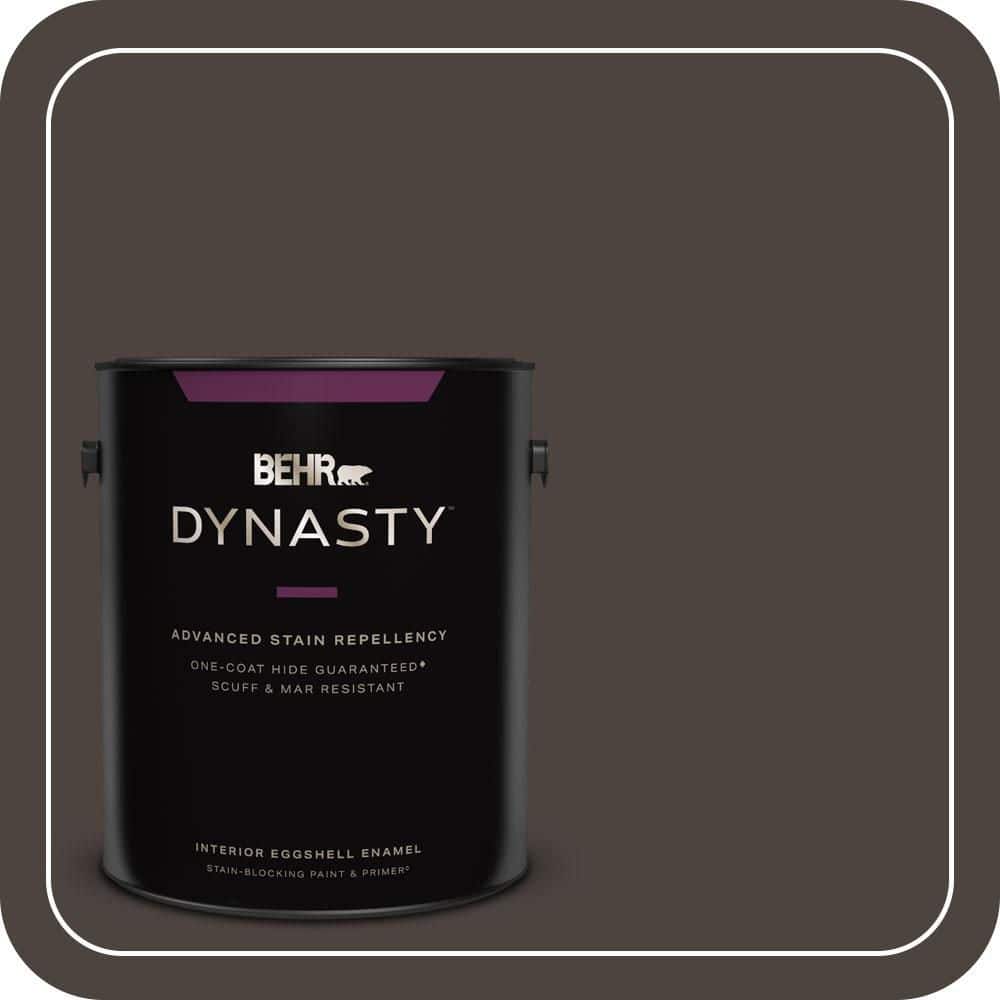 BEHR DYNASTY 1 gal. #PPU5-01 Espresso Beans One-Coat Hide Eggshell Enamel Interior Stain-Blocking Paint & Primer