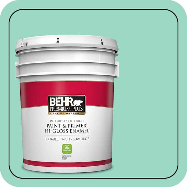 BEHR PREMIUM PLUS Home Decorators Collection #HDC-SP16-07 Isabellas Aqua Exterior Stain-Blocking Paint & Primer (4)