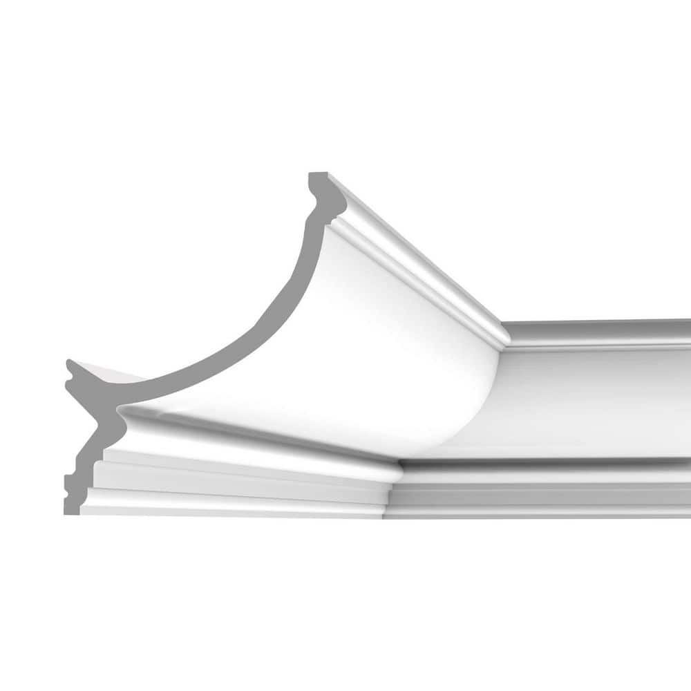 ORAC DECOR 5-3/4 in. x 6-3/4 in. x 78-3/4 in. Primed White Plain Polyurethane Crown Moulding (10-Pack) (1)