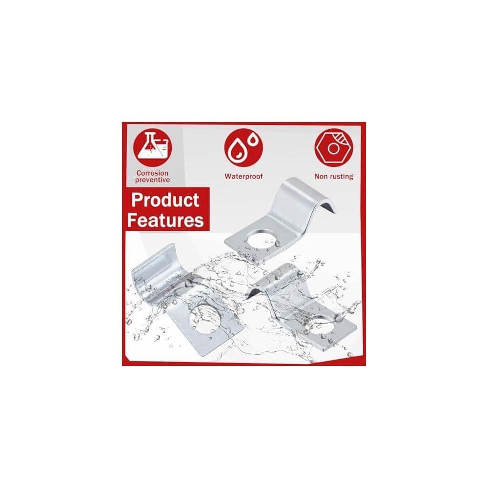 Yichuhaoxi 100-Piece Cable Wire Screw Clips 1/4 in. Zinc Plated Steel Clamp Outdoor Cord Clips Wall Mounting Wire Management (3)