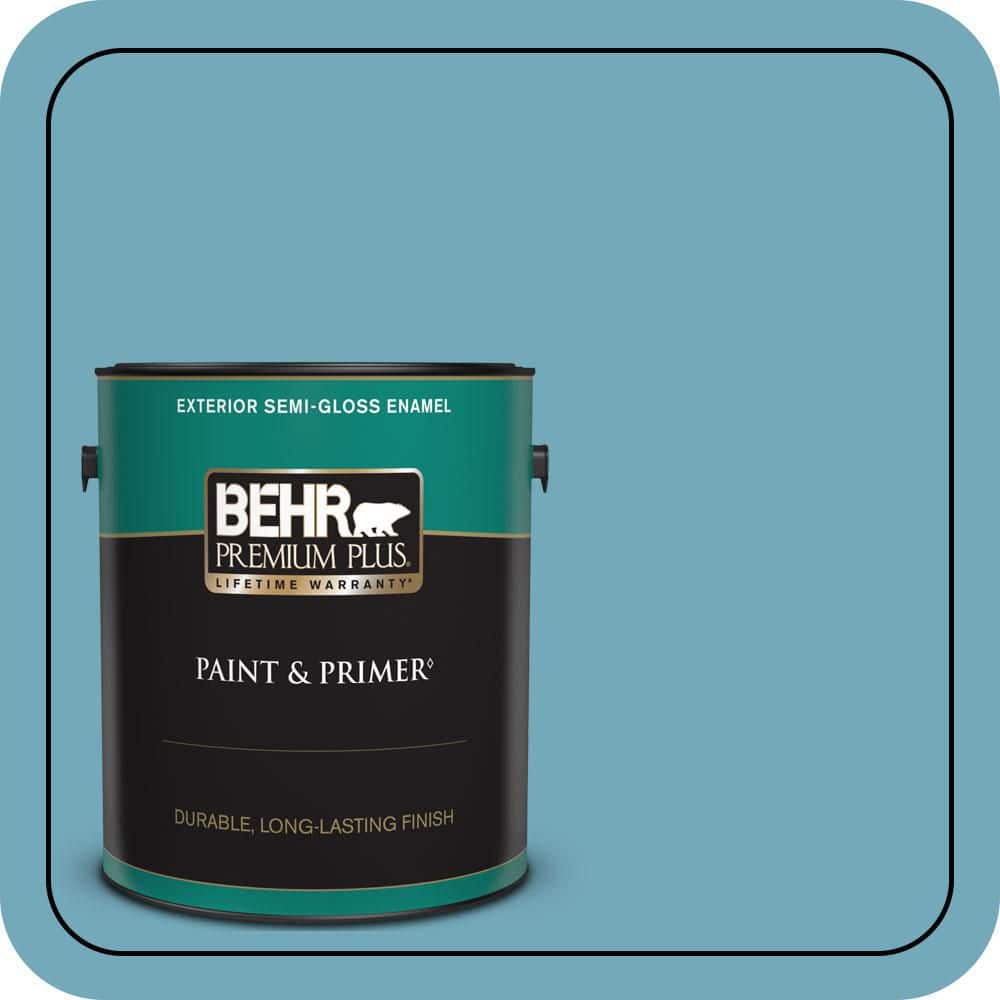 BEHR PREMIUM PLUS 1 gal. #S460-4 Snowboard Semi-Gloss Enamel Exterior Paint & Primer