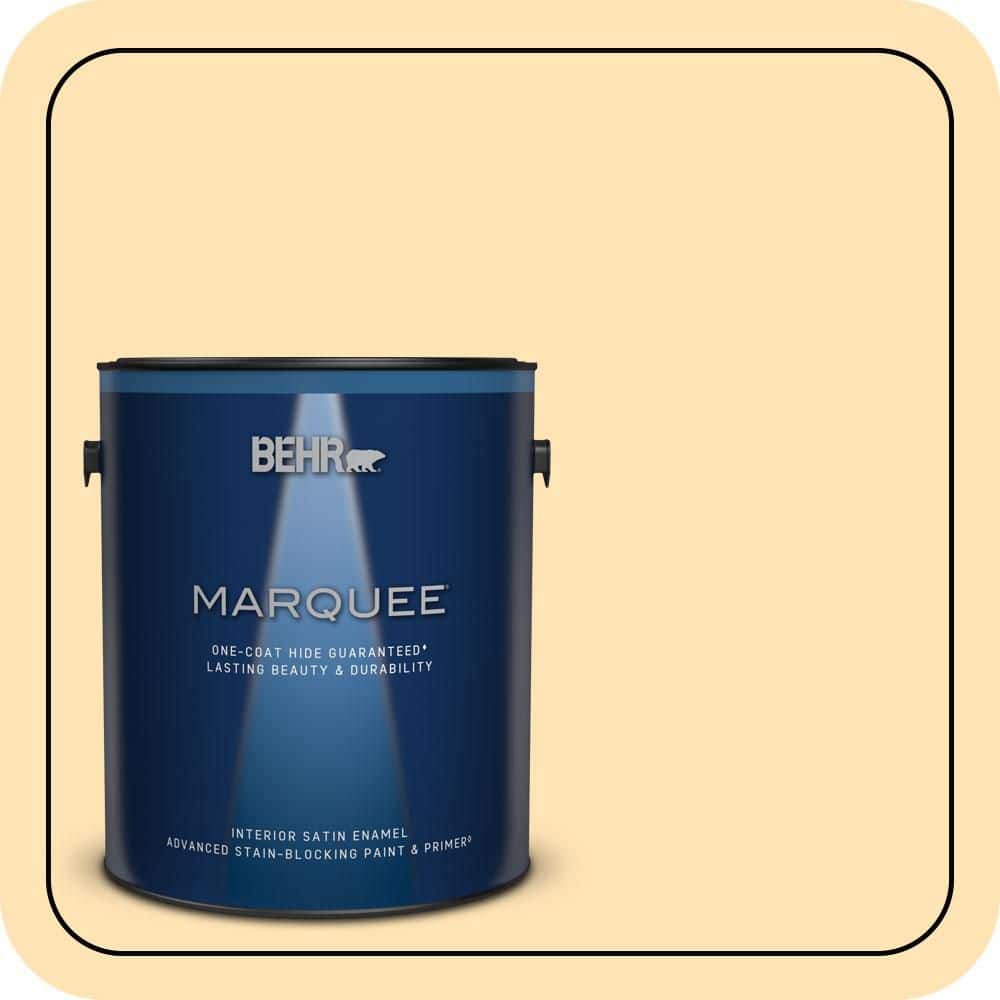 BEHR MARQUEE 1 gal. #P250-2 Golden Nectar Satin Enamel Interior Paint & Primer