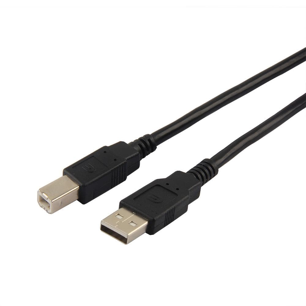 Commercial Electric 10 ft. USB to Printer Cable, Black
