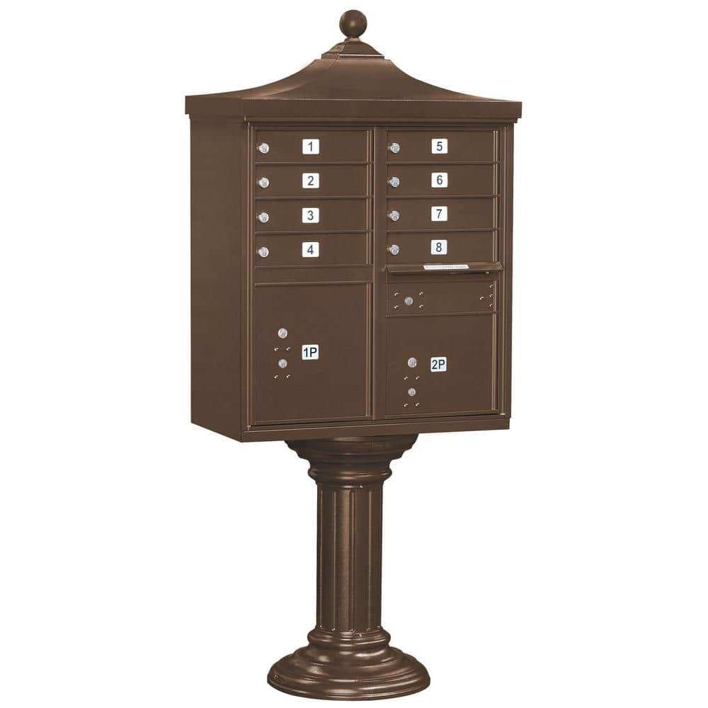 Salsbury Industries Regency Decorative 12-Compartment Post-Mount Cluster Box Unit