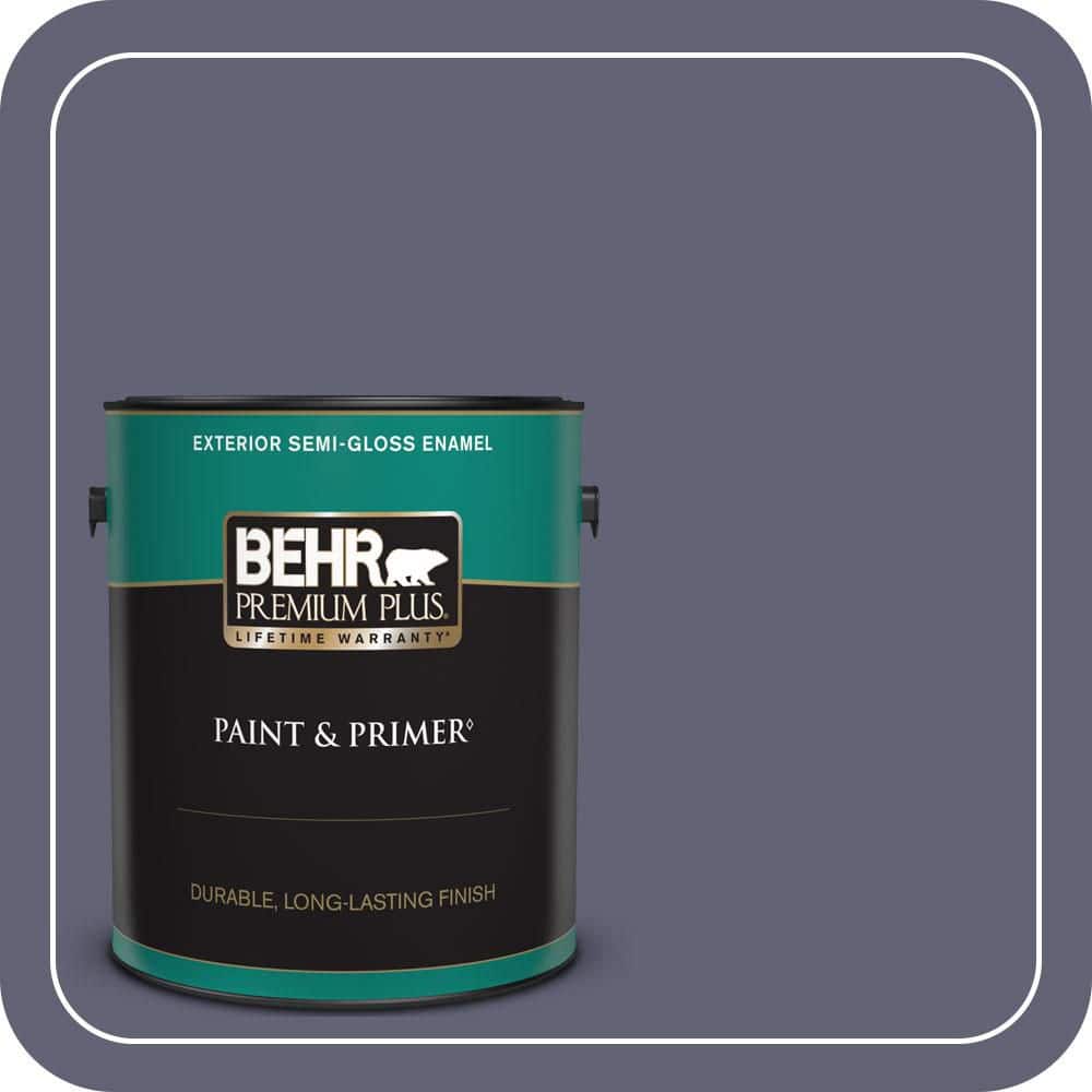 BEHR PREMIUM PLUS 1 gal. #620F-6 Purple Orchid Semi-Gloss Enamel Exterior Paint & Primer