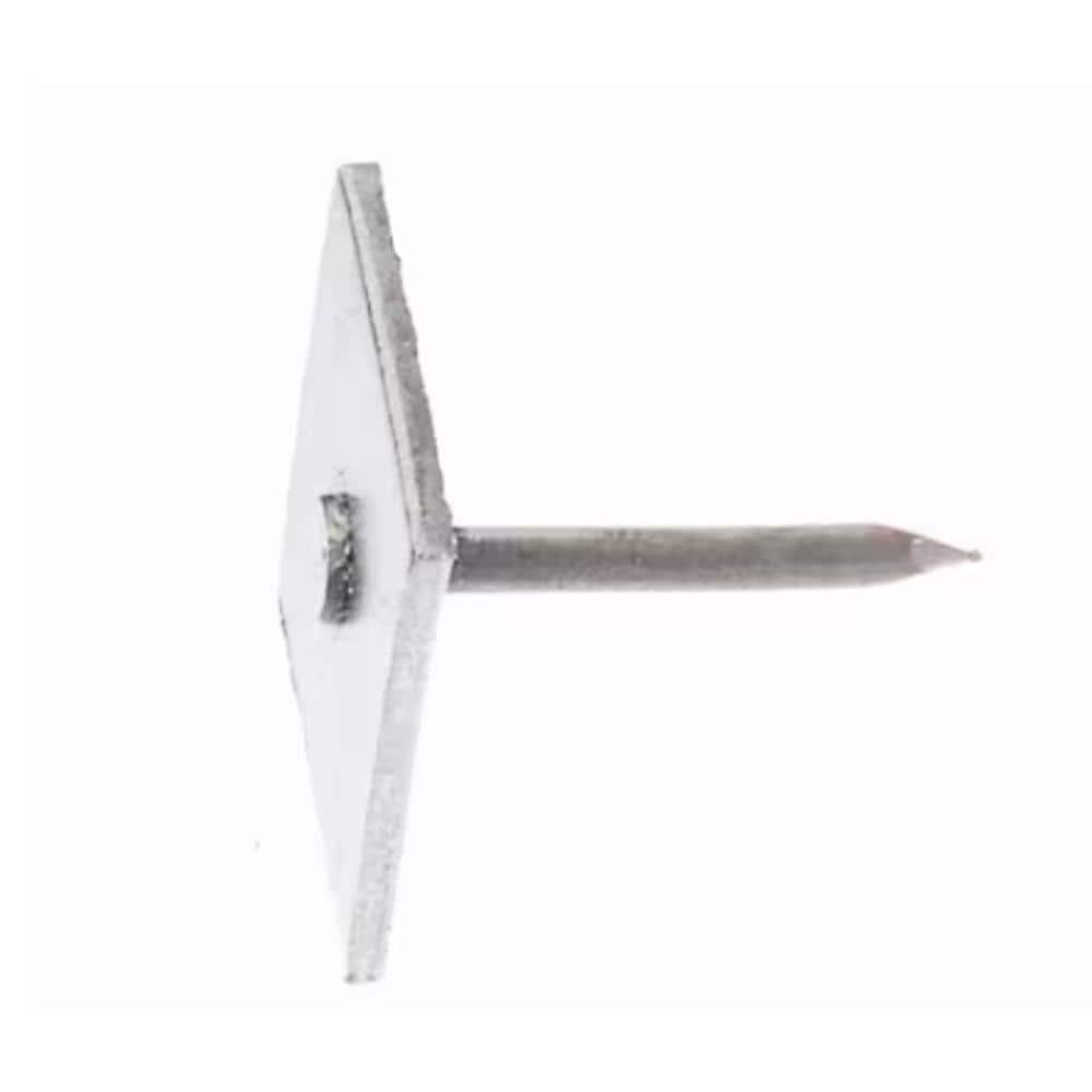 Everbilt 1-1/2 in. x 4D Zinc Ring Shank Steel Cap Non-Collated Roofing Nails 0.5 lbs. (53-Count) (2)