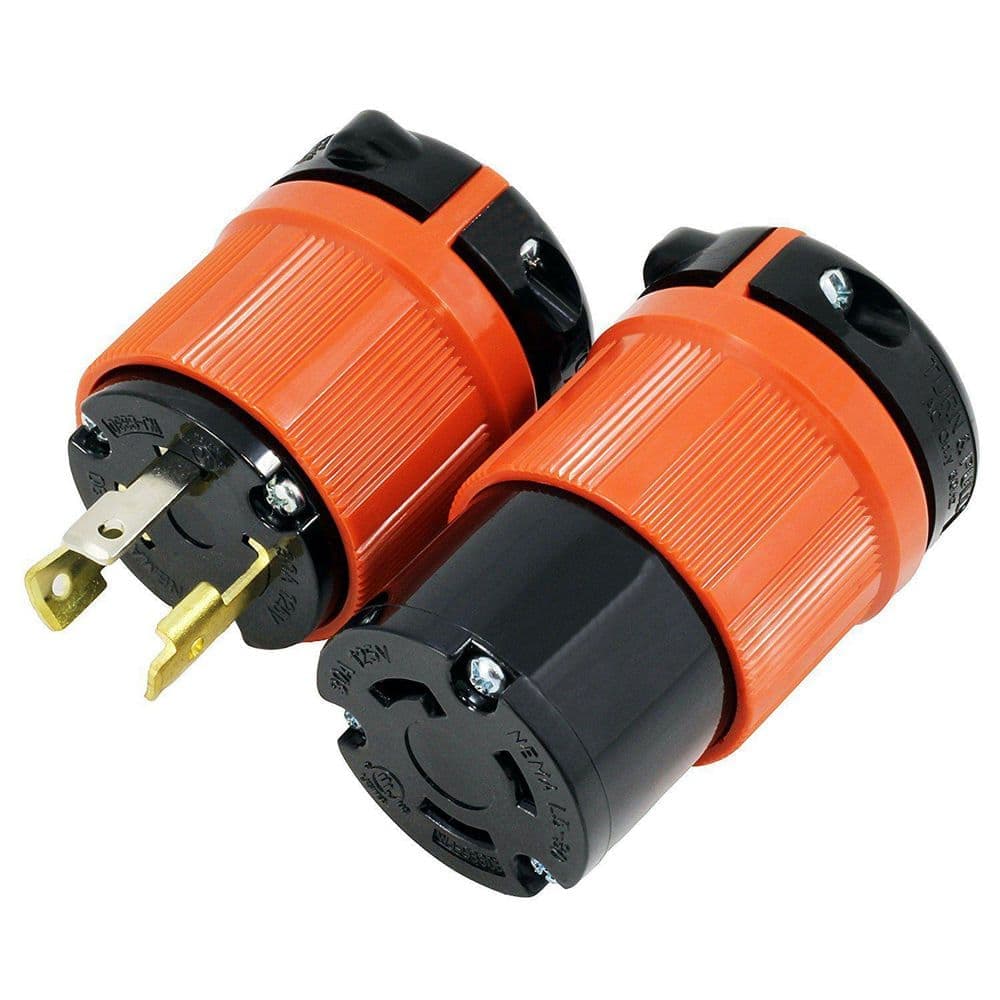 AC WORKS NEMA L5-30 30A 125V 3Prong Plug and Female Connector UL C-UL Approval (1)