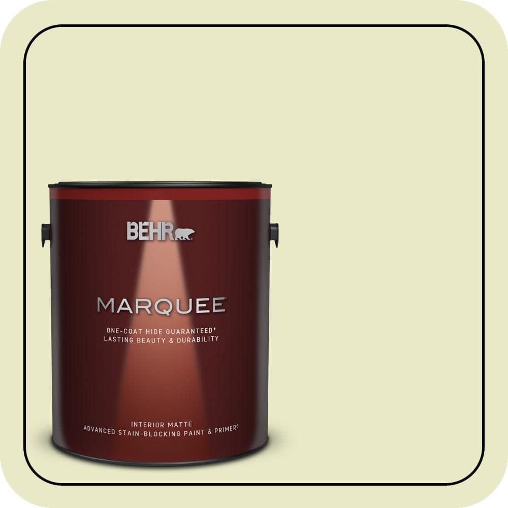 BEHR MARQUEE 1 gal. #PPU9-16 Pale Celery Matte Interior Paint & Primer