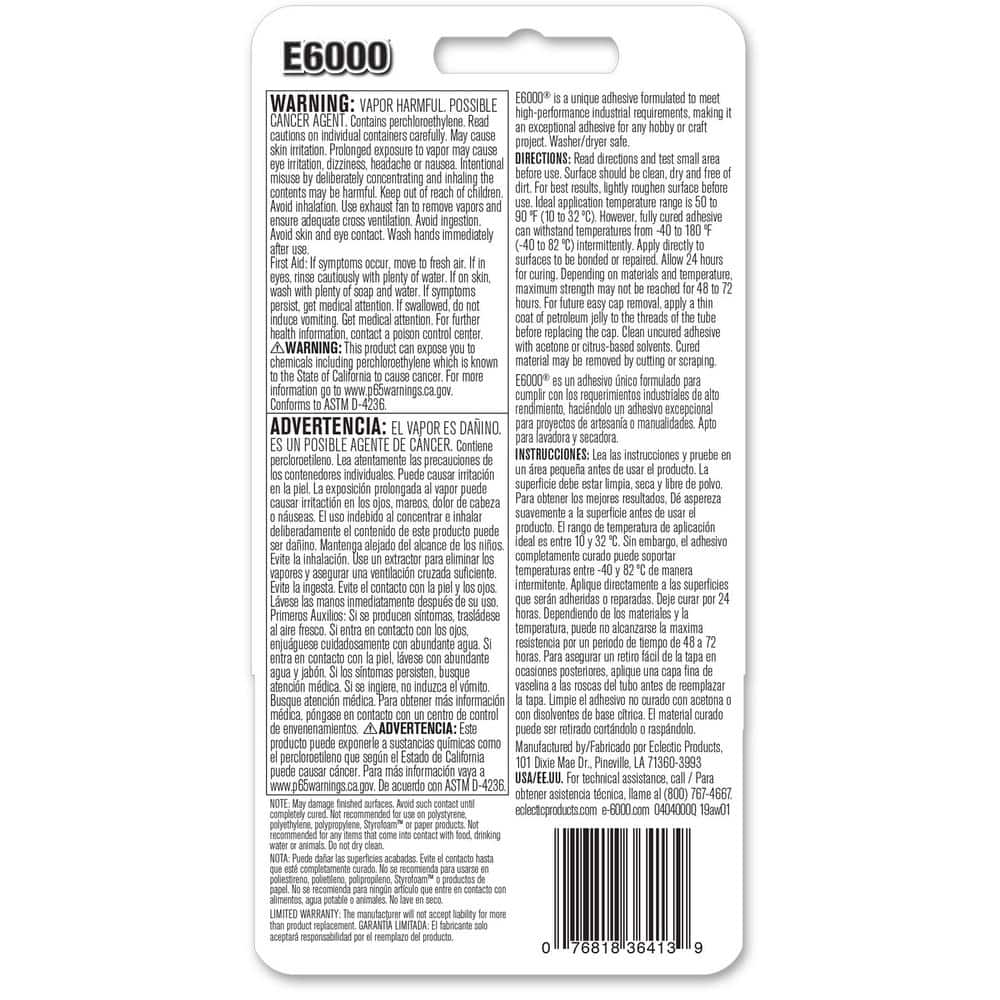 E6000 2 oz. Clear Adhesive (2)