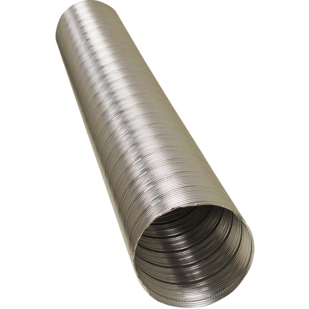 Rubber-Cal "Aluminum Flex 400" Hi-Temp Flexible Ventilation Duct Hose - 5 in. ID x 5 ft. (2)
