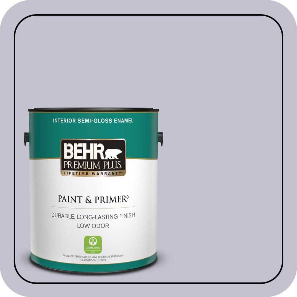 BEHR PREMIUM PLUS 1 gal. #MQ5-40 Satire Semi-Gloss Enamel Low Odor Interior Paint & Primer