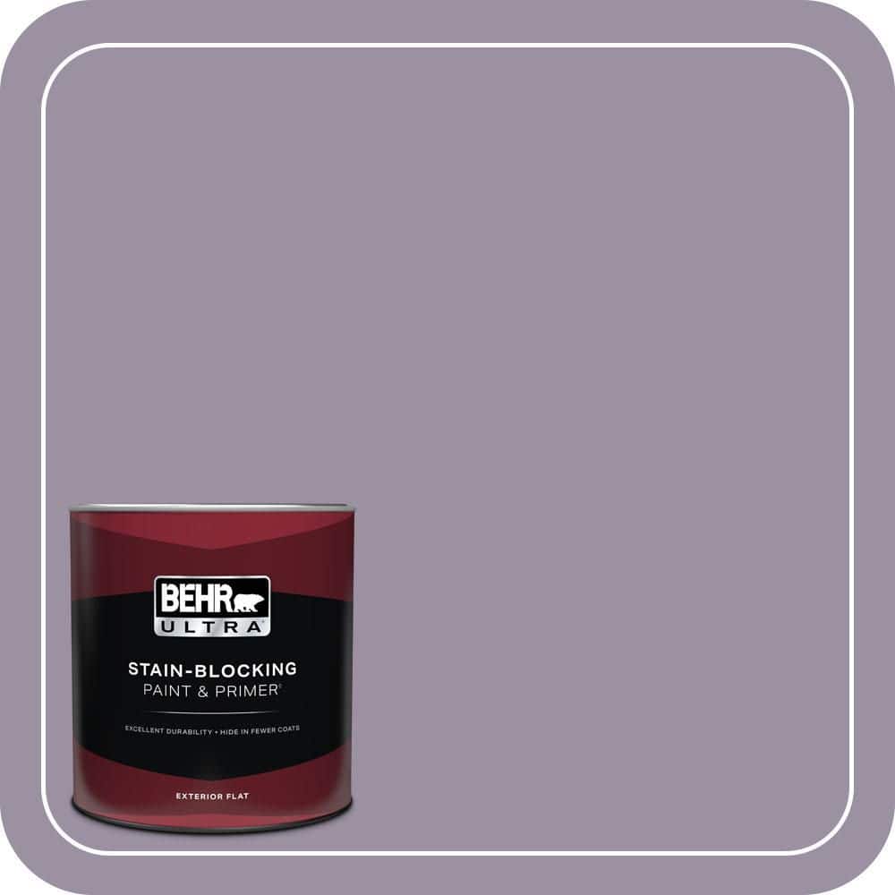 BEHR ULTRA 1 qt. #660F-5 Amethyst Phlox Flat Exterior Paint & Primer
