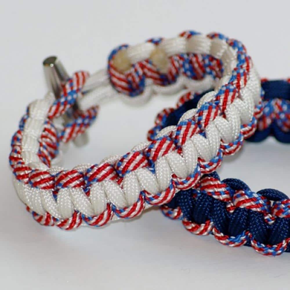 KingCord 5/32 in. x 400 ft. Nylon Paracord 550 Rope - Type III Mil-Spec 7-Strand Utility Survival Parachute Cord, Patriot (3)