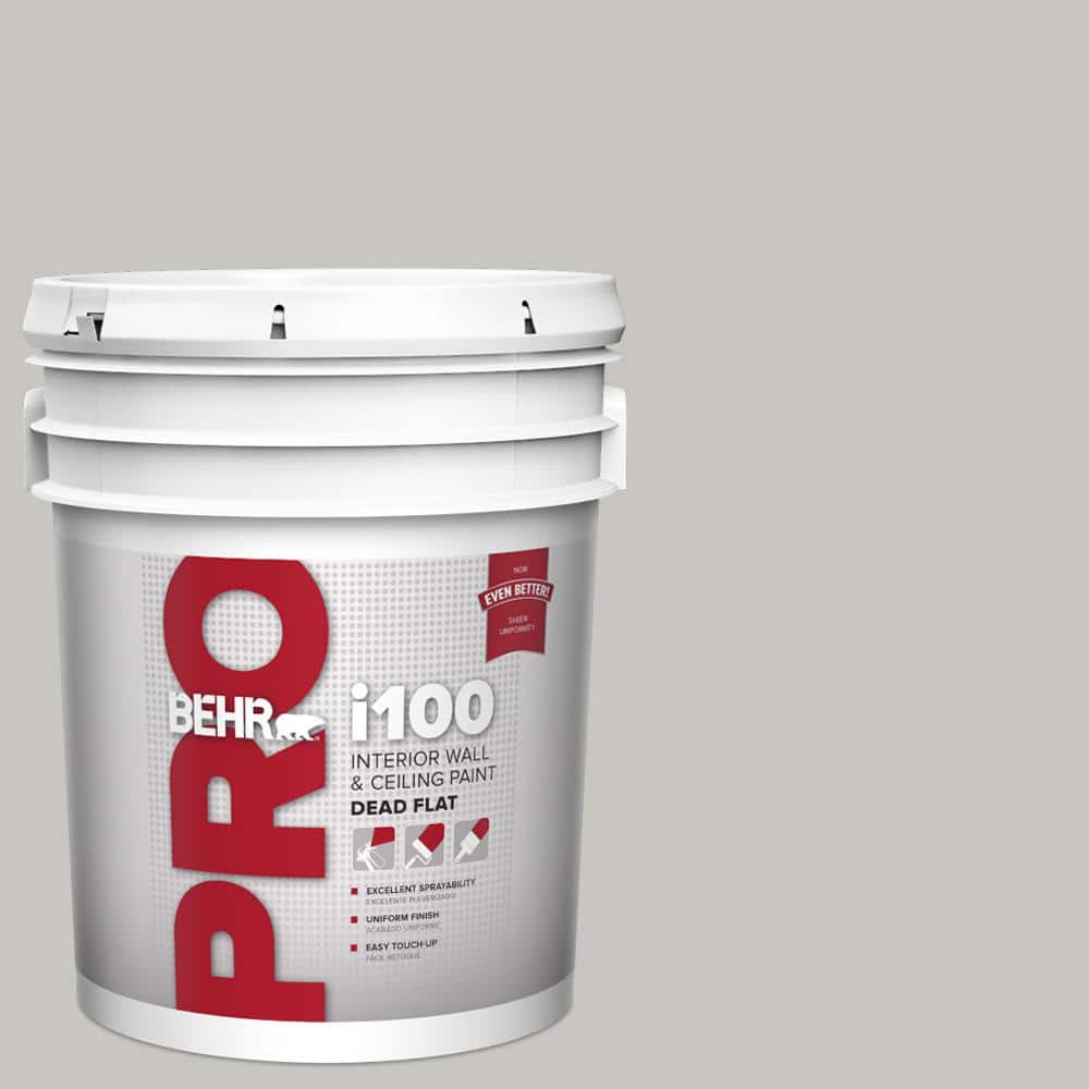 BEHR PRO 5 gal. #PPU24-16 Titanium Dead Flat Interior Paint