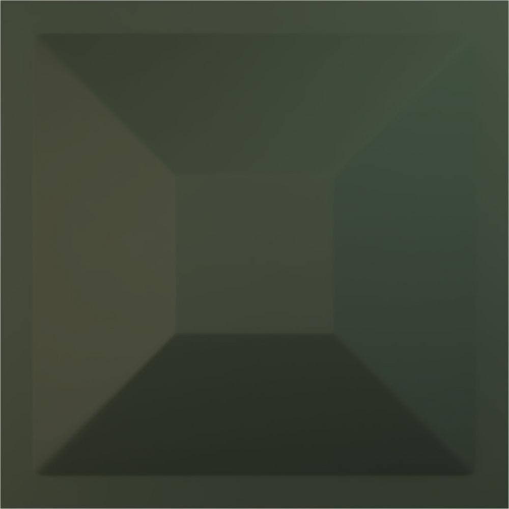 Ekena Millwork 11-7/8"W x 11-7/8"H Diane EnduraWall Decorative 3D Wall Panel, Satin Hunt Club Green (Covers 0.98 Sq.Ft.) (1)