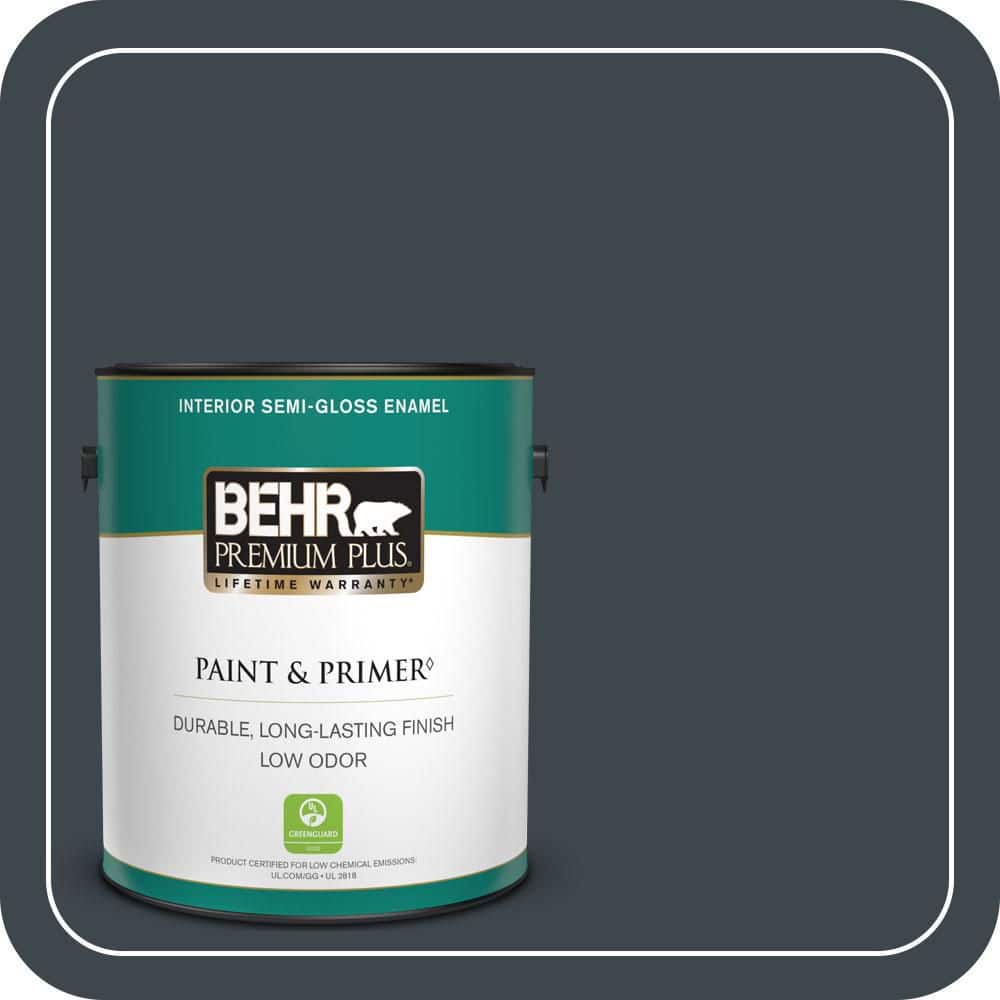 BEHR PREMIUM PLUS 1 gal. #PPU25-23 Winter Way Semi-Gloss Enamel Low Odor Interior Paint & Primer