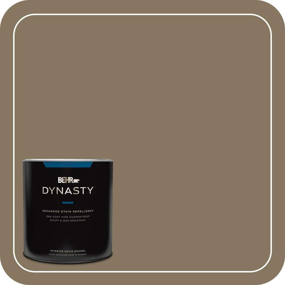 BEHR DYNASTY 1 qt. #N310-6 Palm Desert Satin Enamel Interior Stain-Blocking Paint & Primer
