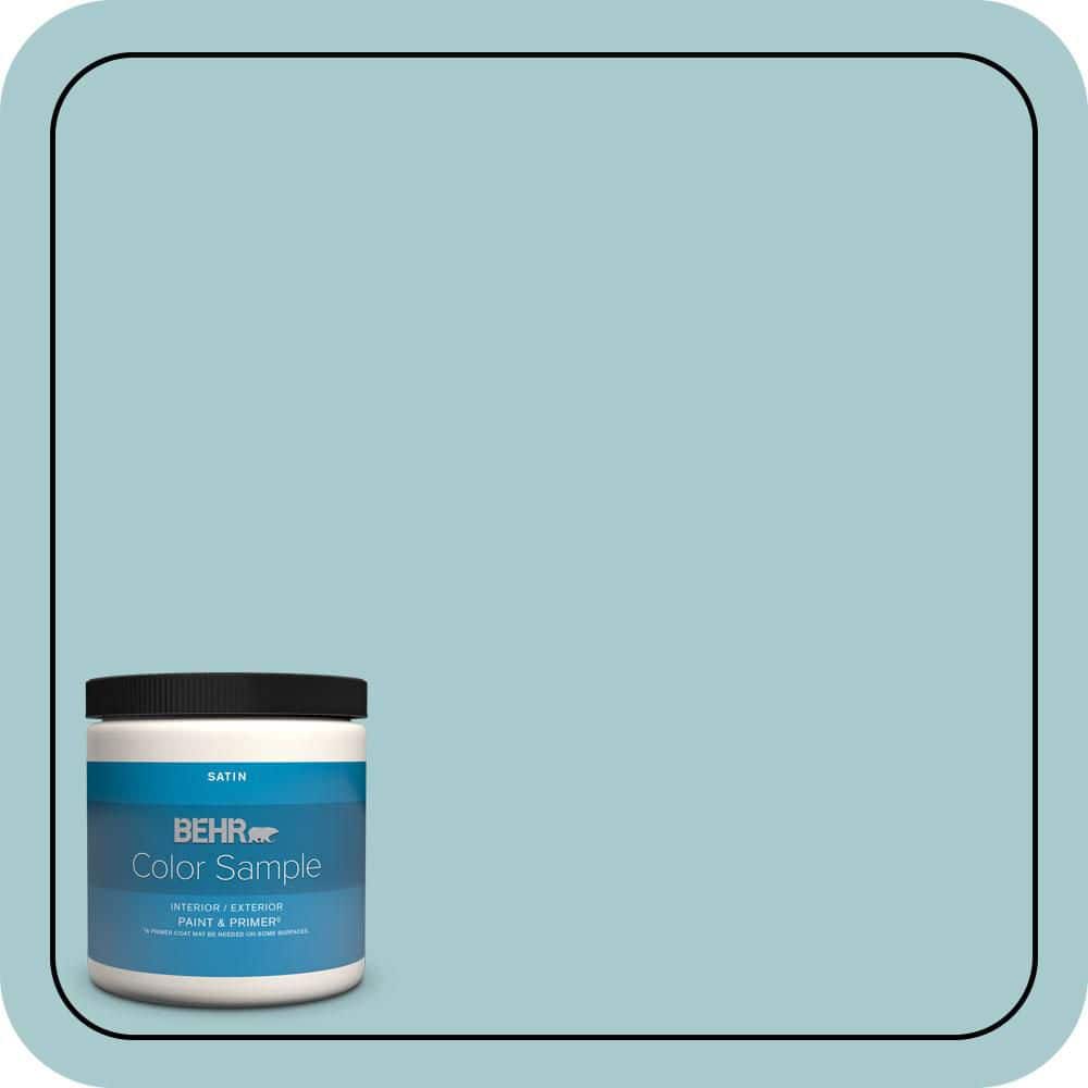 BEHR PREMIUM PLUS #PMD-95 Coastal Surf Enamel Interior/Exterior Paint & Primer Color Sample (1)