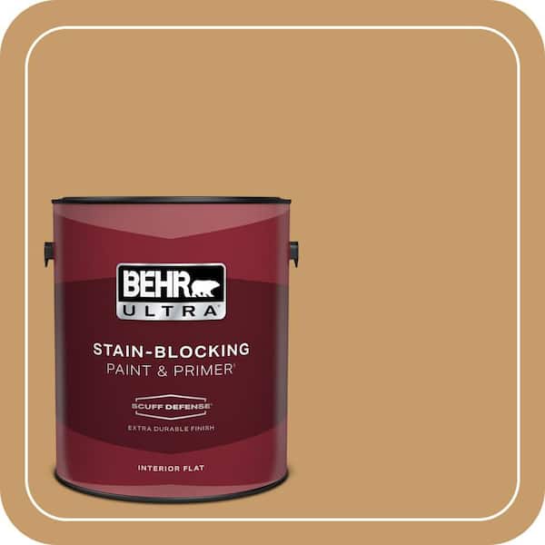 BEHR ULTRA 1 gal. #S290-5 Amber Autumn Extra Durable Flat Interior Paint & Primer (2)