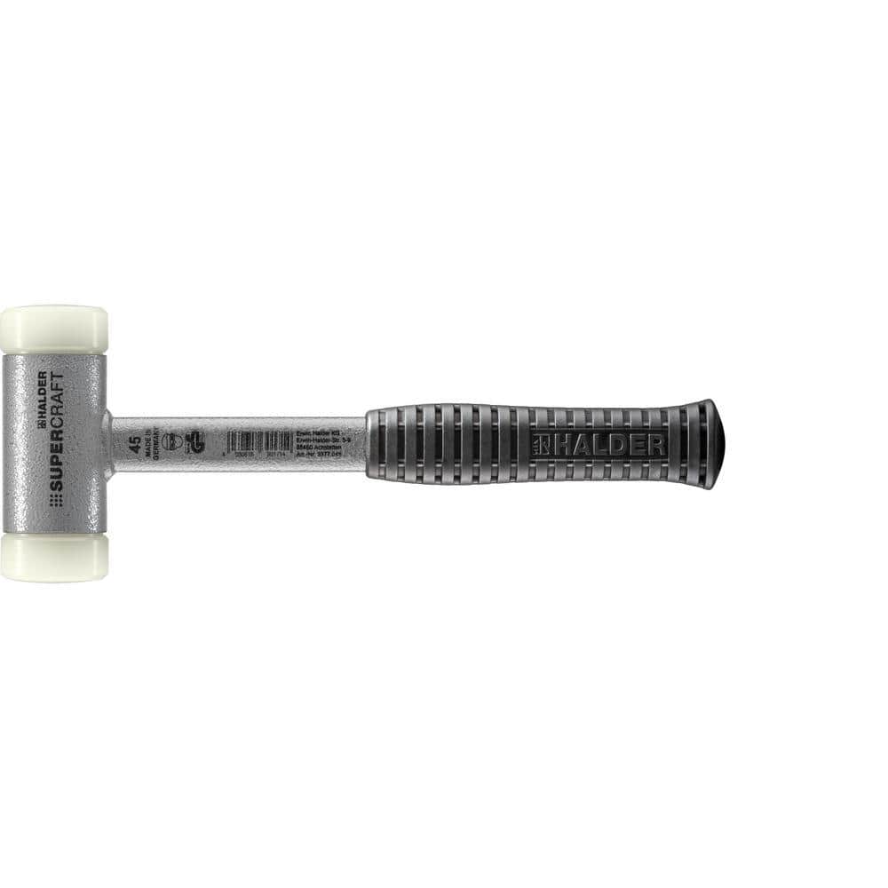 Halder Supercraft 45 Dead Blow 2.06 lbs. Nylon Hammer with 12.2 Metal Handle Rubber Grip