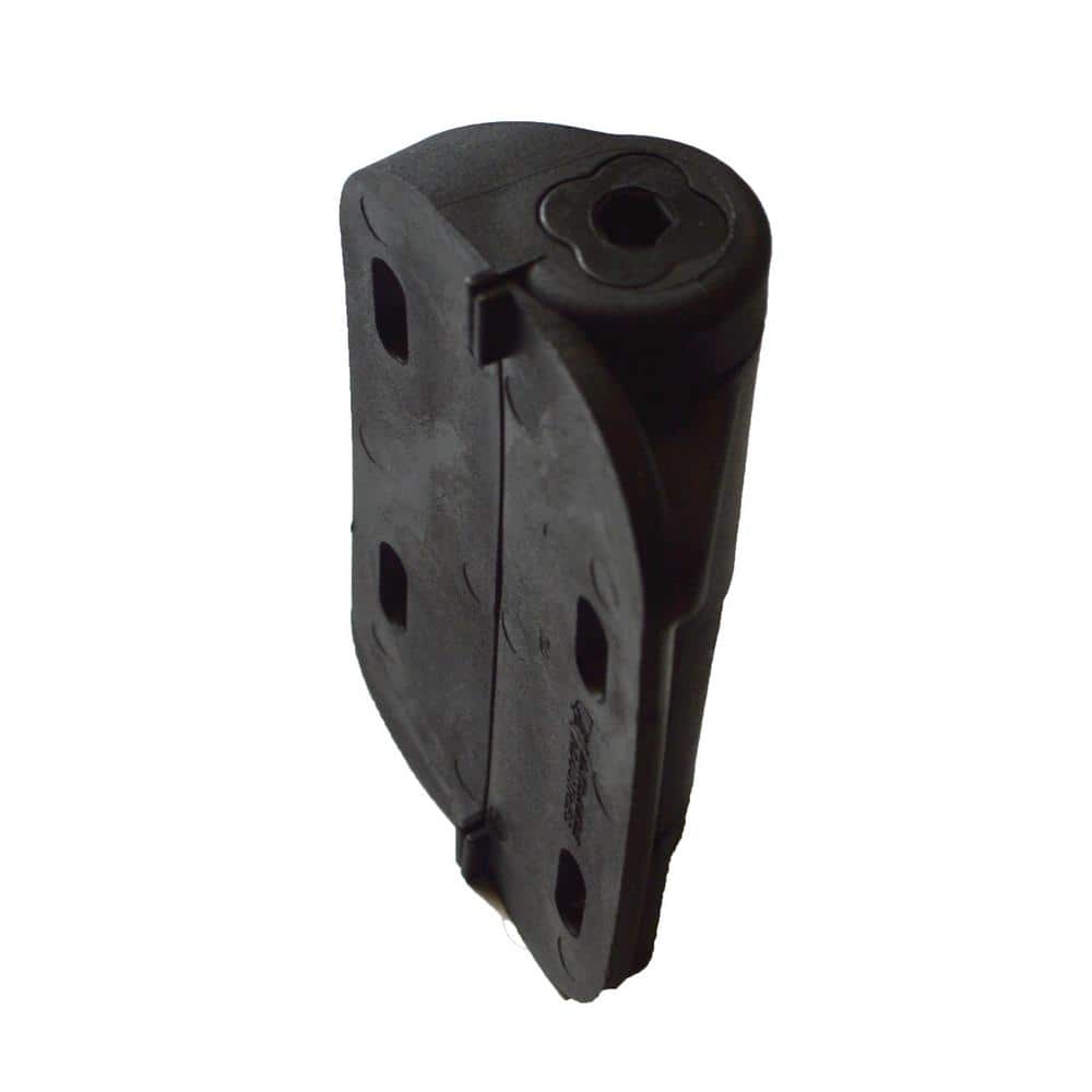 Weatherables Black Nylon Polymer Self-Closing Adjustable Gate Hinges with Alignment Legs (2-Pack) (2)
