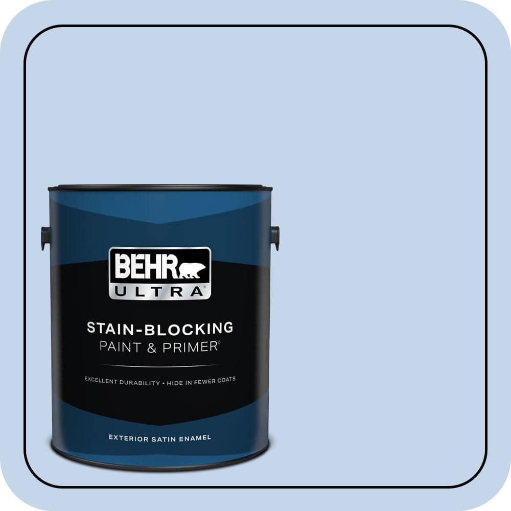 BEHR ULTRA 1 gal. #580A-3 Rain Song Satin Enamel Exterior Paint & Primer
