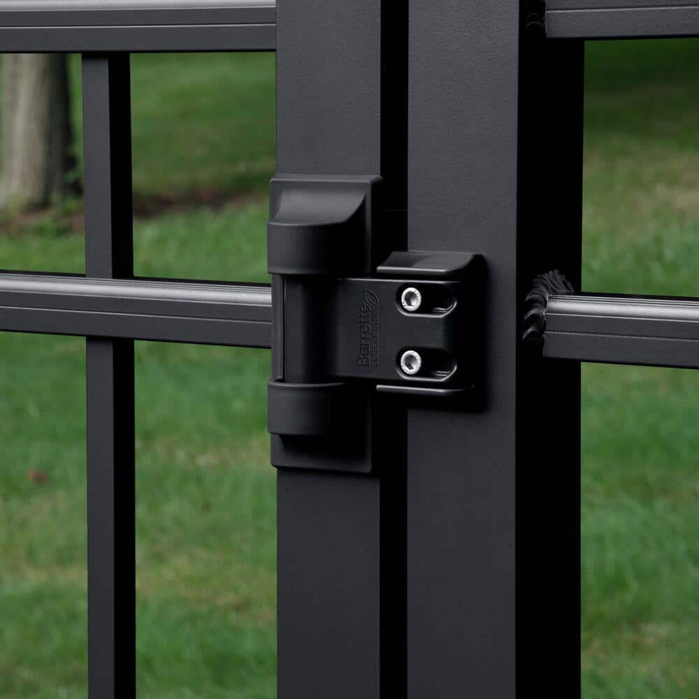 Barrette Outdoor Living 3.875 in. x 4.812 in. Steel Black Standard Wrap Hinge (2-Pack) (2)