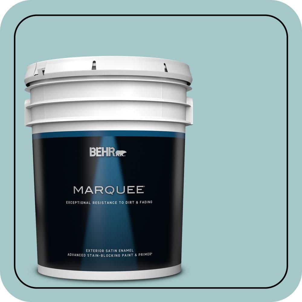 BEHR MARQUEE 5 gal. #PPU13-10 Ocean Boulevard Satin Enamel Exterior Paint & Primer