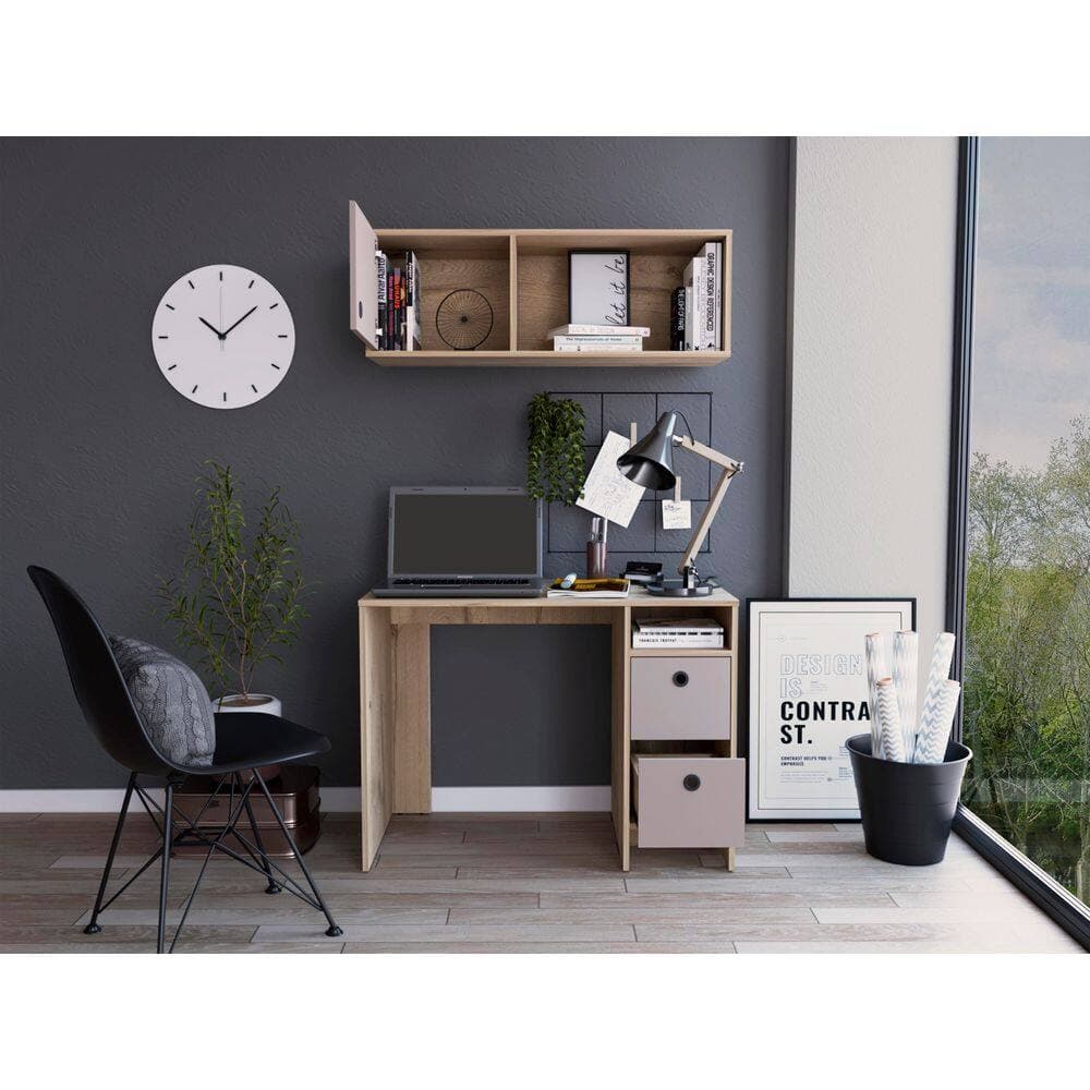 Tahanbath Classic 24.8 in. W x 44.1 in. D x 5.5 in. H Bathroom Storage Wall Cabinet in Multicolor with Two Drawers (2)