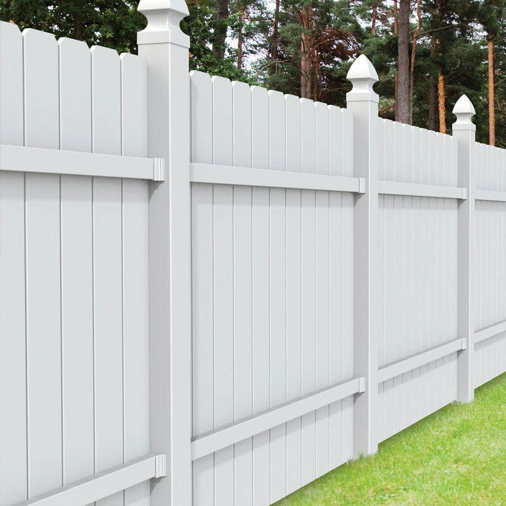 Veranda 4 in. x 4 in White Vinyl Gothic Fence Post Cap (2)