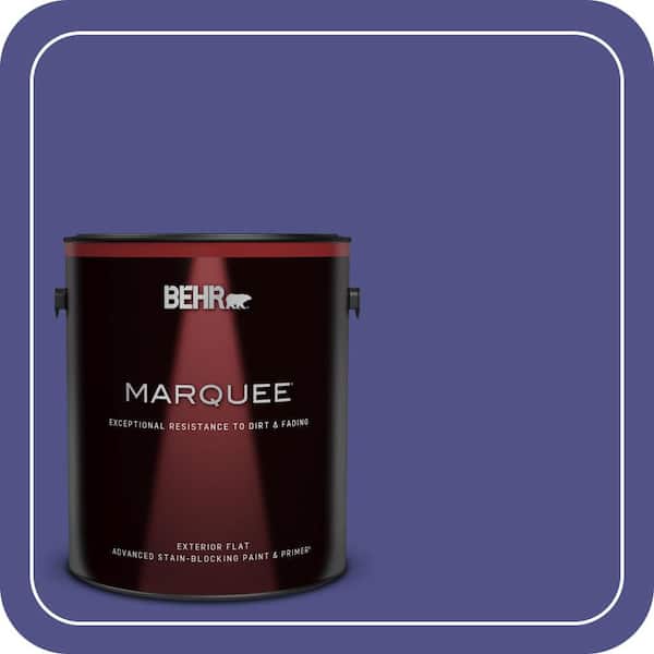 BEHR MARQUEE 1 gal. #P550-7 Purple Prince Flat Exterior Paint & Primer (2)