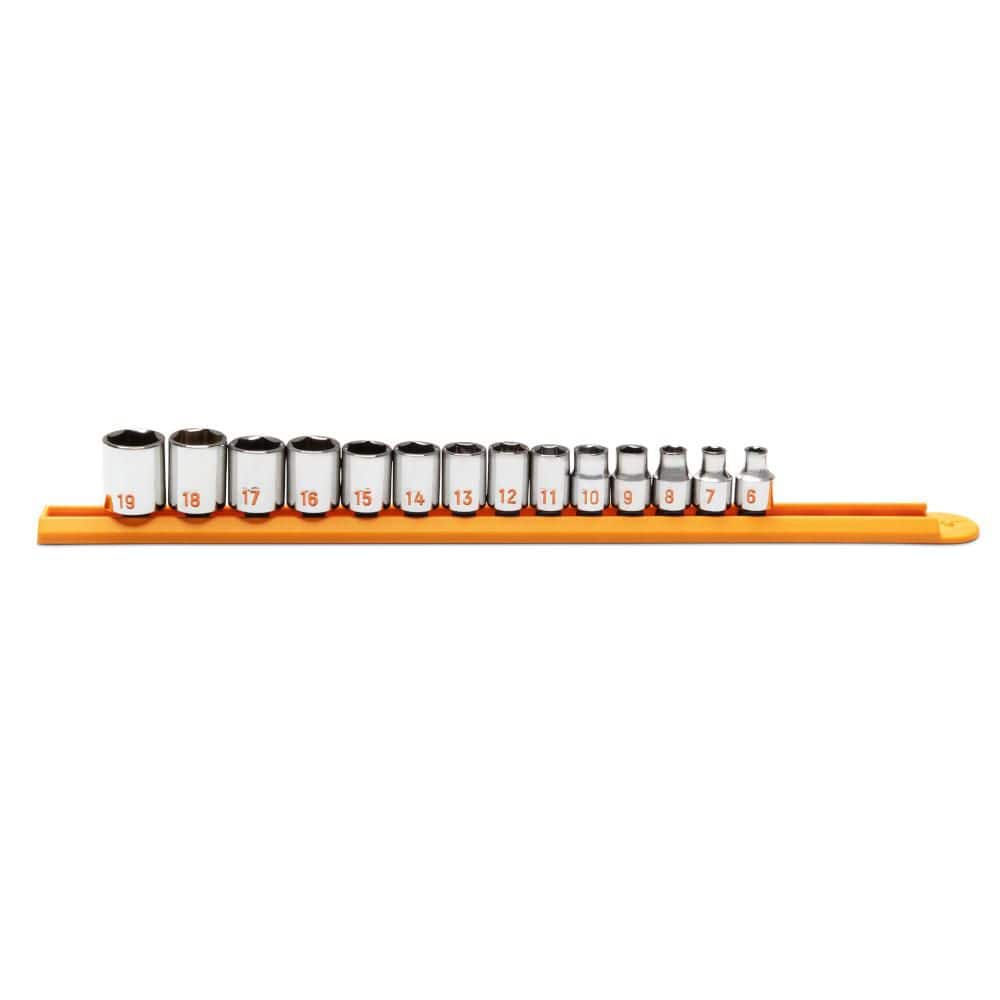 GEARWRENCH 3/8 in. Drive 6-Point Metric Hi-Viz Socket Set (14-Piece)