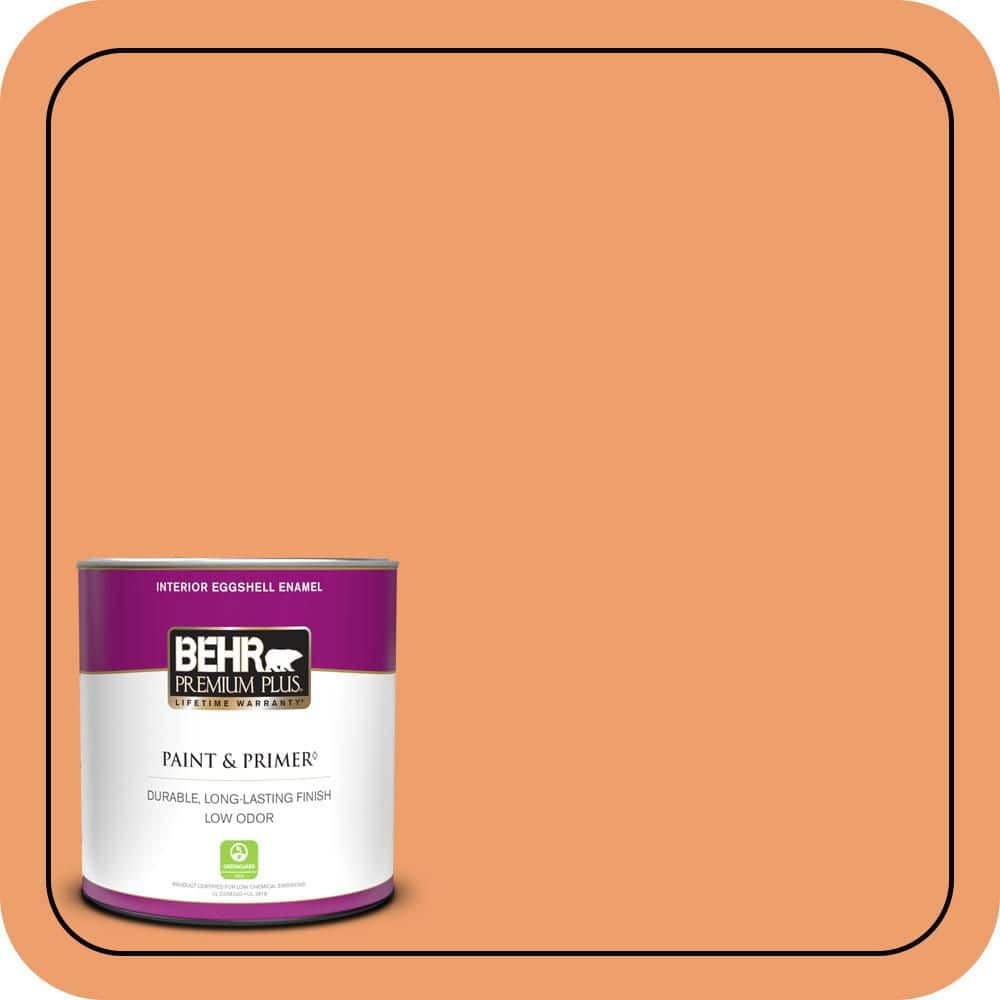 BEHR PREMIUM PLUS #250D-5 Florida Mango Enamel Low Odor & Primer (1)