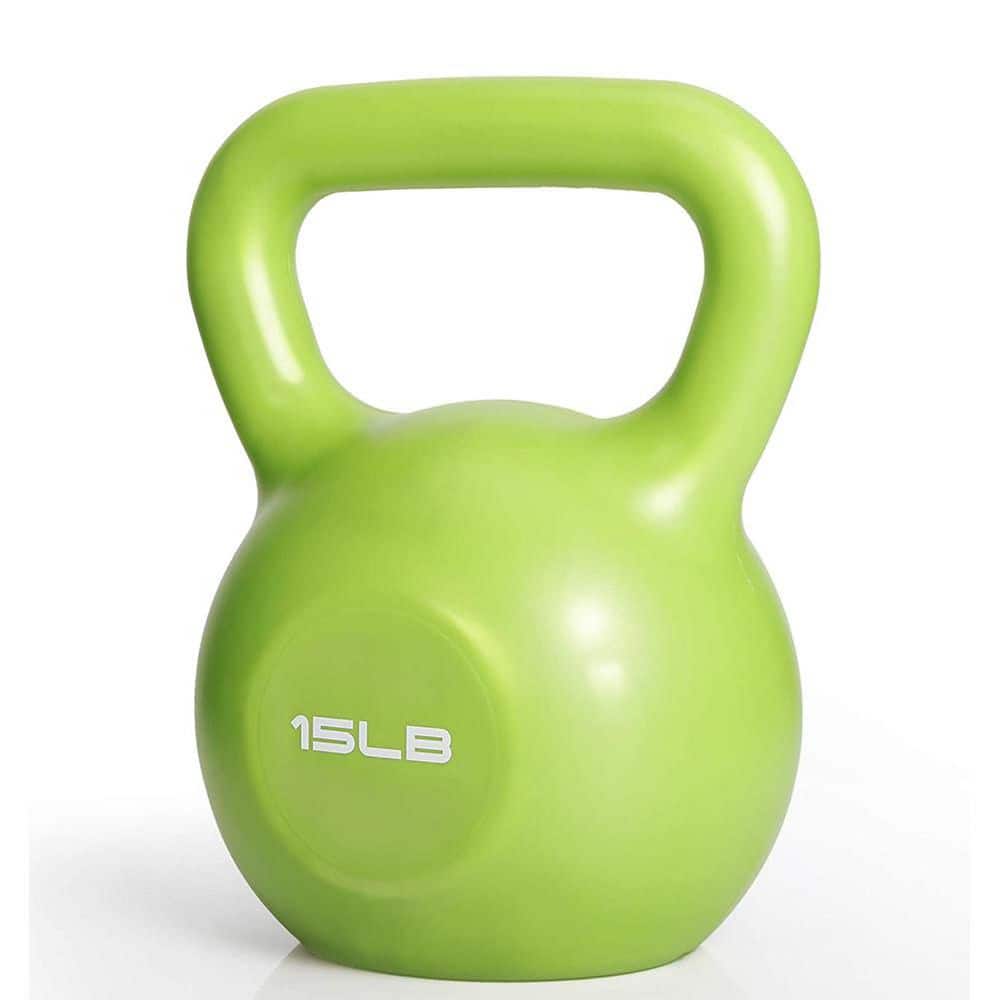 Tidoin 15 lb. Green Strength Training Kettlebell (1)