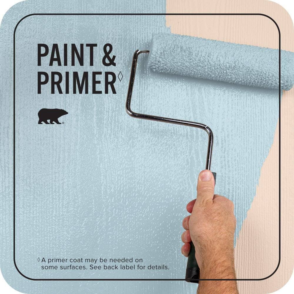 BEHR PREMIUM PLUS 1 qt. #S490-2 Glacial Stream Flat Exterior Paint & Primer (2)