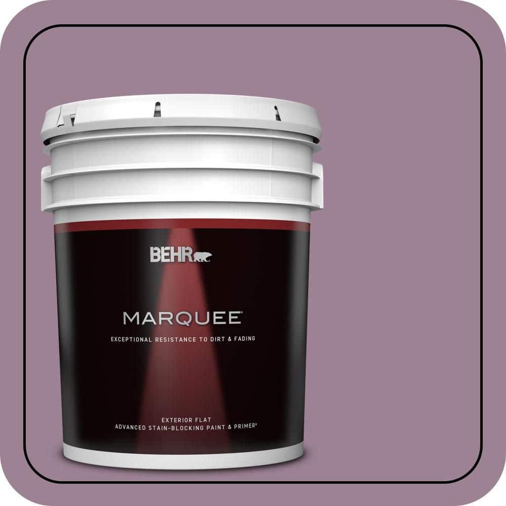 BEHR MARQUEE 5 gal. #S110-5 Garden Plum Flat Exterior Paint & Primer (1)