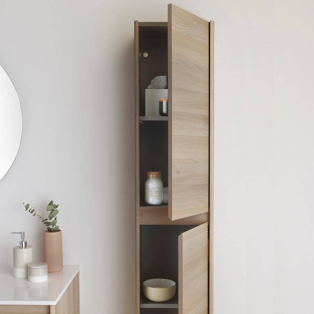 WS Bath Collections Ambra Column 11.8 in. W 9.3 in. D 59.1 in. H Wall Mount Bathroom Column (4)