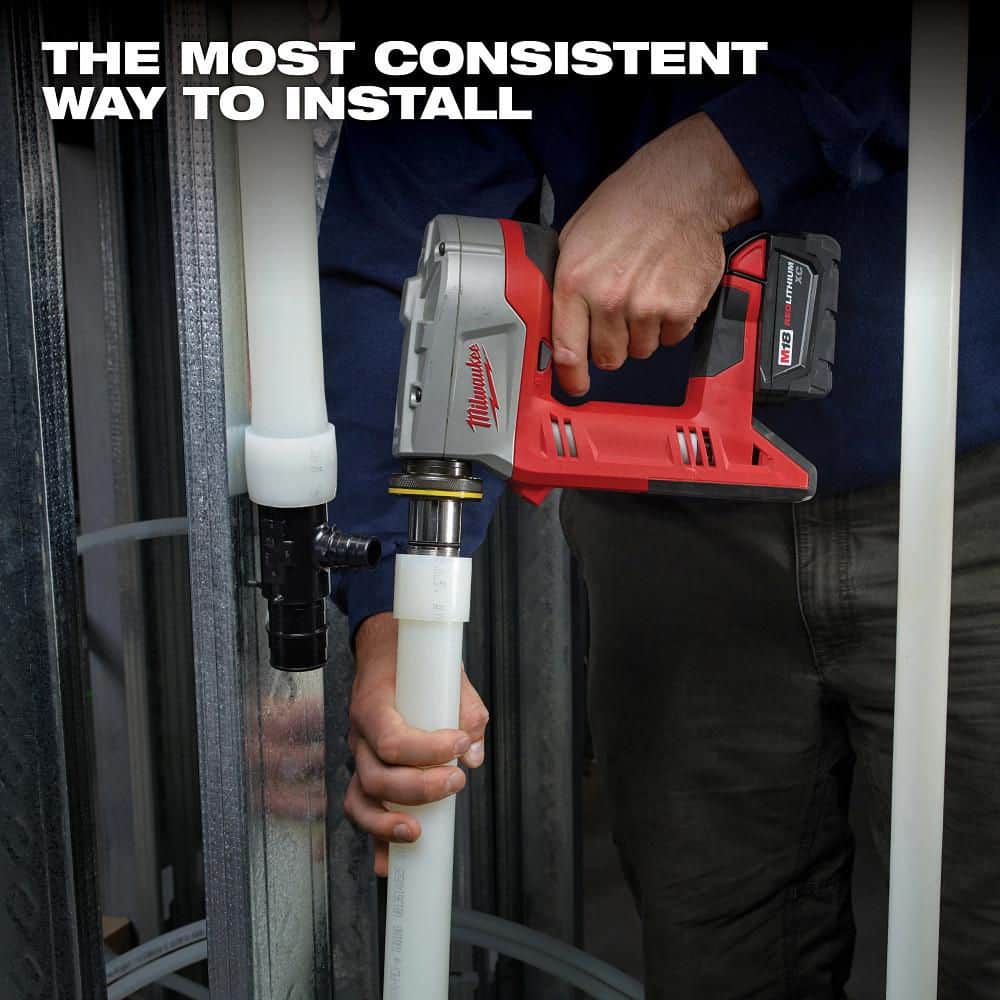 Milwaukee M18 18-Volt Lithium-Ion Cordless 3/8 in. to 1-1/2 in Expansion Tool Kit with 3 Heads, Two 3.0Ah Batteries (2)