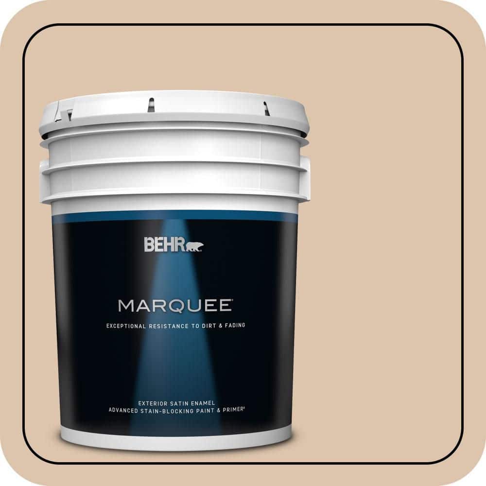 BEHR MARQUEE 5 gal. #PPU3-08 Sienna Dust Satin Enamel Exterior Paint & Primer