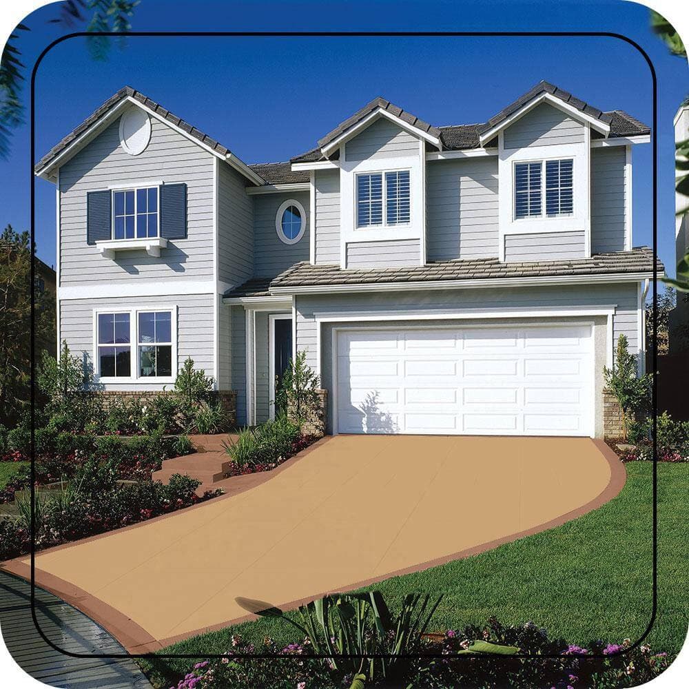 BEHR PREMIUM 5 gal. #HDC-CL-18 Cellini Gold Self-Priming 1-Part Epoxy Satin Interior/Exterior Concrete and Garage Floor Paint (3)