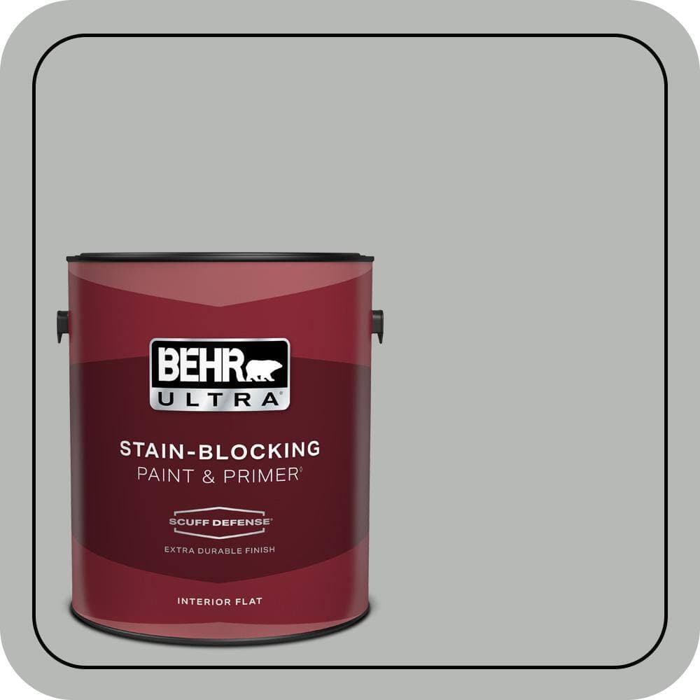 BEHR ULTRA 1 gal. #N460-3 Lunar Surface Extra Durable Flat Interior Paint & Primer (1)