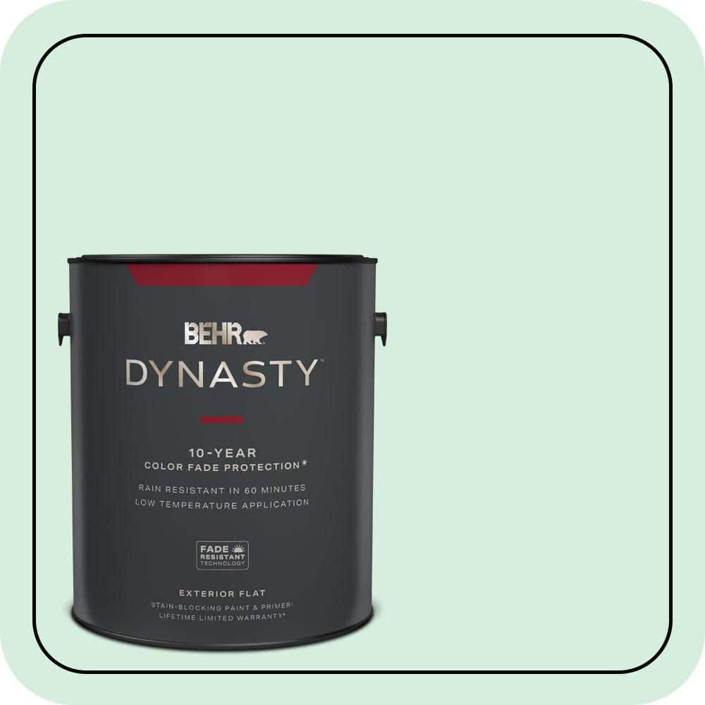 BEHR DYNASTY 1 gal. #470C-2 Winter Fresh Flat Exterior Stain-Blocking Paint & Primer