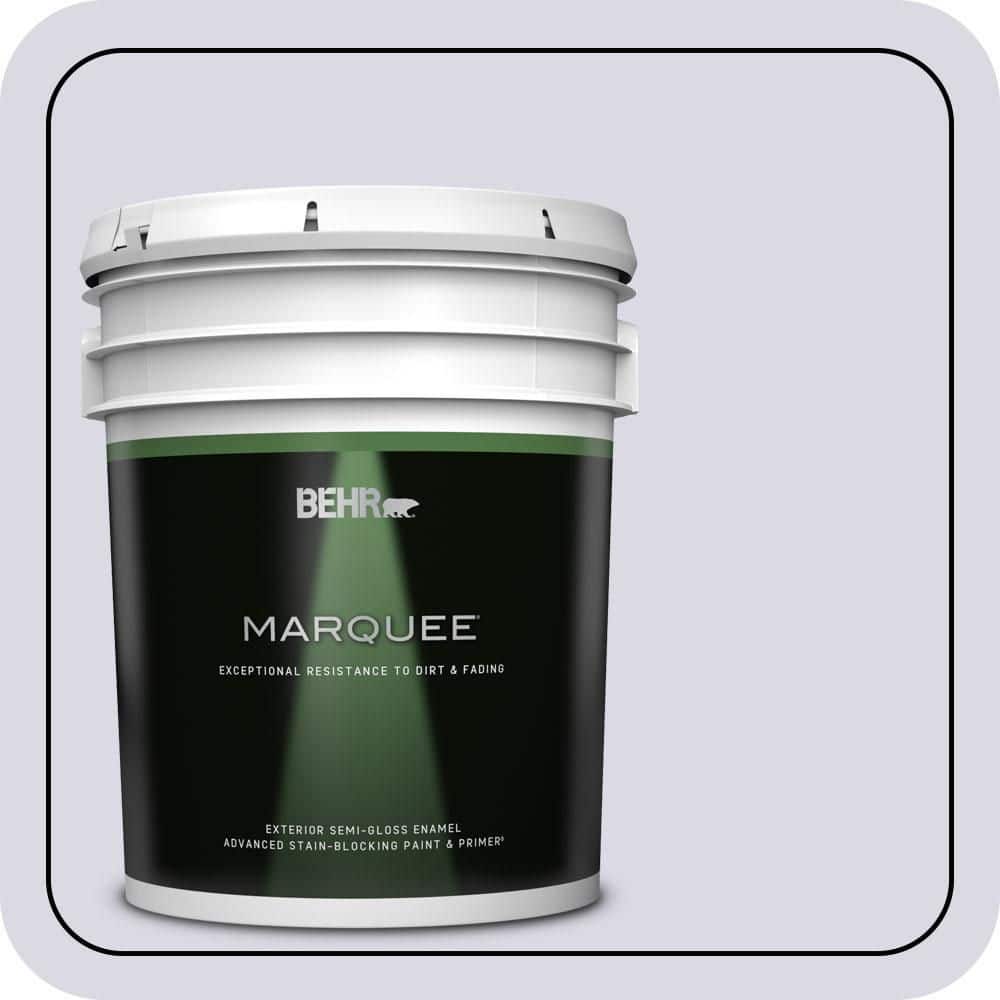 BEHR MARQUEE 5 gal. #S570-1 Misty Lavender Semi-Gloss Enamel Exterior Paint & Primer