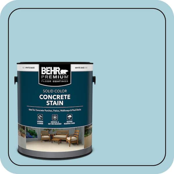 BEHR PREMIUM 1 gal. #PFC-56 Pools of Blue Solid Color Flat Interior/Exterior Concrete Stain (2)