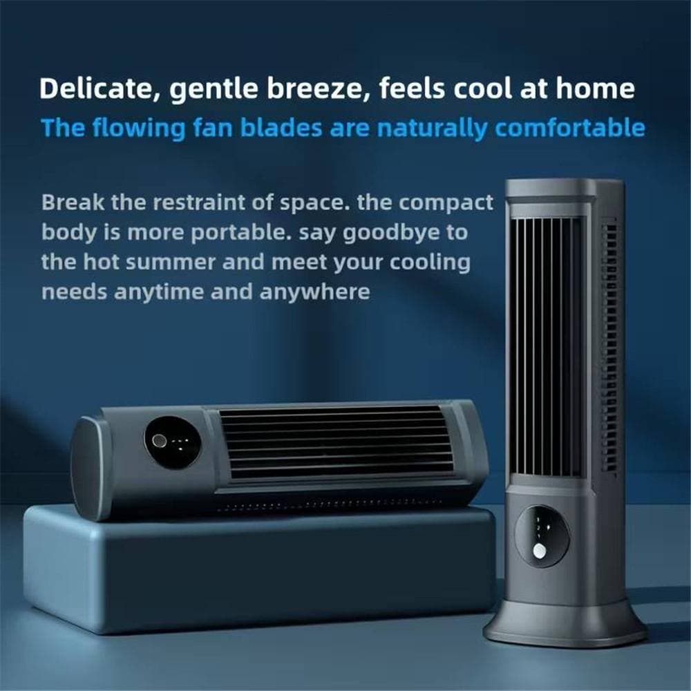 WOCK 10.63 in. H 3 Speeds Tower Fan, Portable Desktop Fan, Low Noise, Compact Personal Cooling Fan for Office, Bedroom, Dorm (3)