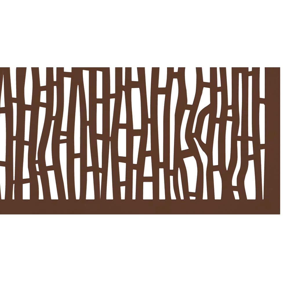 DESIGN VU Fiji 4 ft. x 2 ft. Espresso Recycled Polymer Decorative Screen Panel, Wall Decor and Privacy Panel (3)