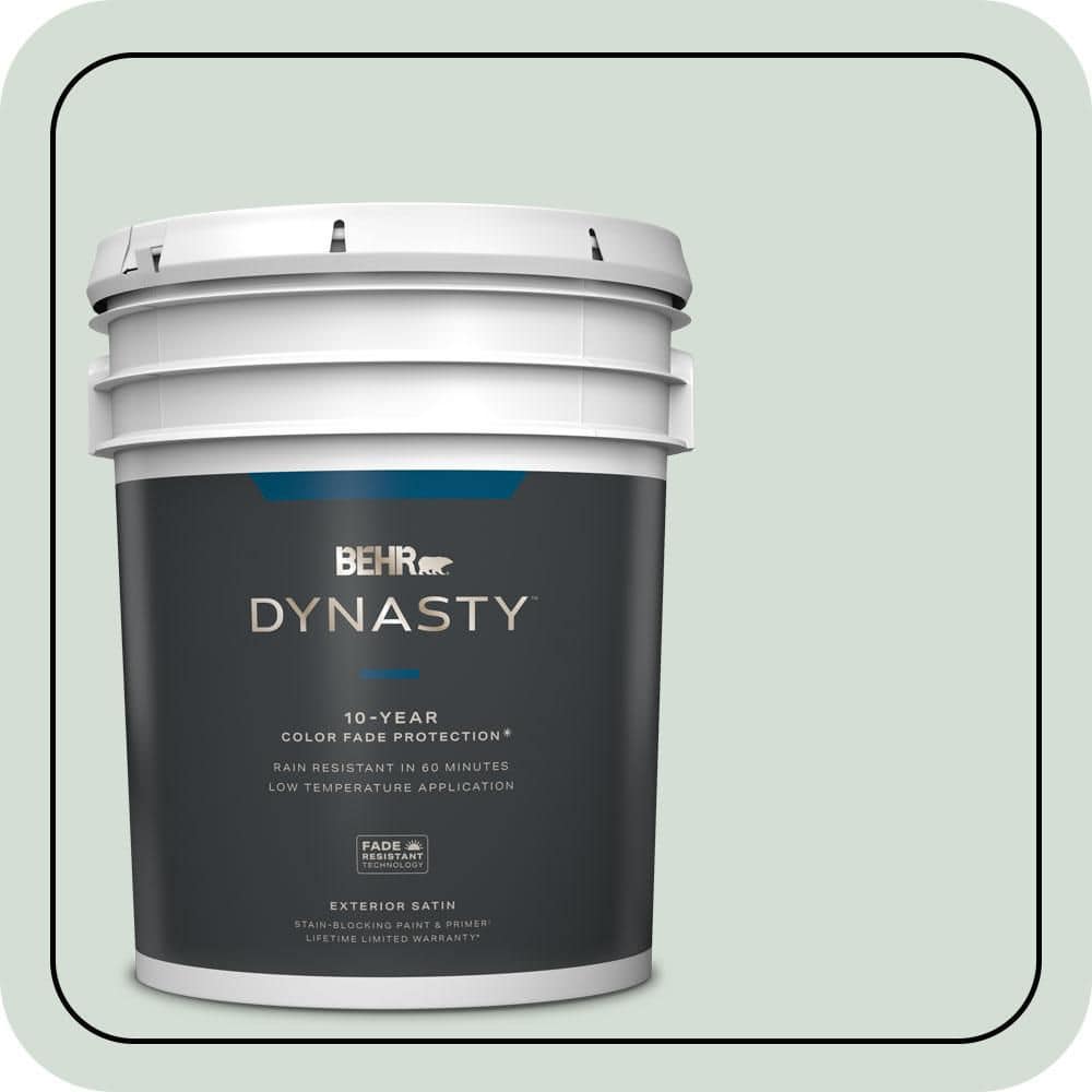 BEHR DYNASTY 5 gal. #700E-2 Lime Light Satin Enamel Exterior Stain-Blocking Paint & Primer