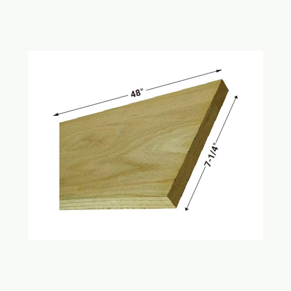 EVERMARK Stair Parts 48 in. x 7-1/4 in. x 3/4 in. Unfinished Red Oak Stair Riser (2)